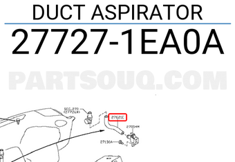 Nissan 277271EA0A DUCT ASPIRATOR