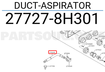 Nissan 277278H301 DUCT-ASPIRATOR