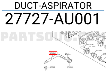 Nissan 27727AU001 DUCT-ASPIRATOR