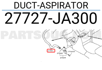 Nissan 27727JA300 DUCT-ASPIRATOR