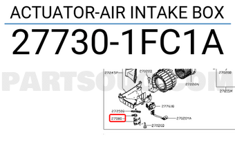 Nissan 277301FC1A ACTUATOR-AIR INTAKE BOX