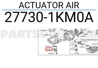 Nissan 277301KM0A ACTUATOR AIR