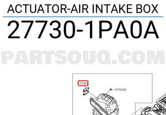 Nissan 277301PA0A ACTUATOR-AIR INTAKE BOX