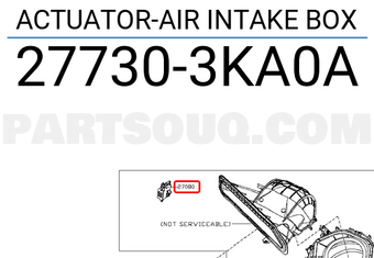 Nissan 277303KA0A ACTUATOR-AIR INTAKE BOX