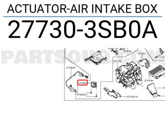 Nissan 277303SB0A ACTUATOR-AIR INTAKE BOX