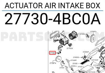 Nissan 277304BC0A ACTUATOR AIR INTAKE BOX