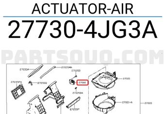 Nissan 277304JG3A ACTUATOR-AIR