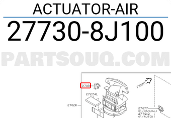 Nissan 277308J100 ACTUATOR-AIR