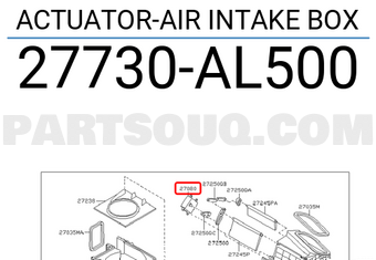 Nissan 27730AL500 ACTUATOR-AIR INTAKE BOX