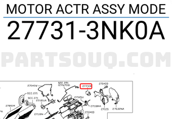 Nissan 277313NK0A MOTOR ACTR ASSY MODE