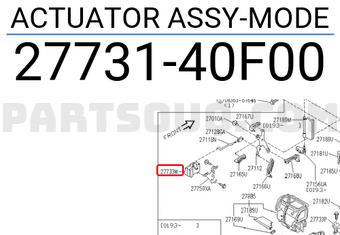 Nissan 2773140F00 ACTUATOR ASSY-MODE