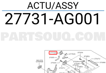 Nissan 27731AG001 ACTU/ASSY