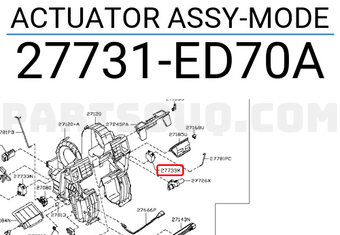 Nissan 27731ED70A ACTUATOR ASSY-MODE