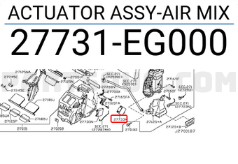 Nissan 27731EG000 ACTUATOR ASSY-AIR MIX