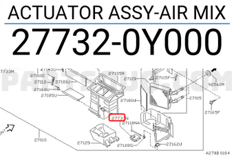 Nissan 277320Y000 ACTUATOR ASSY-AIR MIX