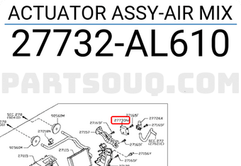 Nissan 27732AL610 ACTUATOR ASSY-AIR MIX
