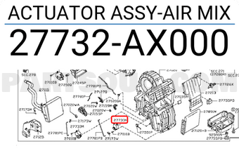 Nissan 27732AX000 ACTUATOR ASSY-AIR MIX