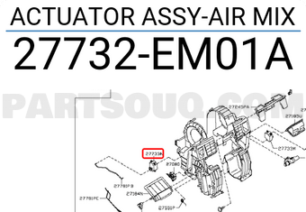 Nissan 27732EM01A ACTUATOR ASSY-AIR MIX