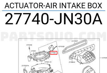Nissan 27740JN30A ACTUATOR-AIR INTAKE BOX
