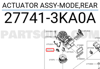 Nissan 277413KA0A ACTUATOR ASSY-MODE,REAR