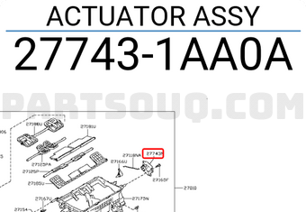 Nissan 277431AA0A ACTUATOR ASSY