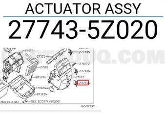 Nissan 277435Z020 ACTUATOR ASSY