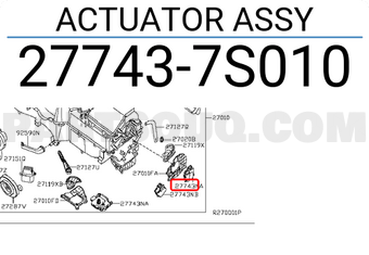 Nissan 277437S010 ACTUATOR ASSY