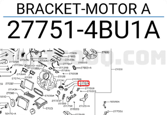 Nissan 277514BU1A BRACKET-MOTOR A