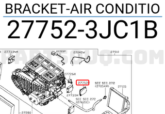 Nissan 277523JC1B BRACKET-AIR CONDITIO