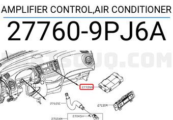 Nissan 277609PJ6A AMPLIFIER CONTROL,AIR CONDITIONER