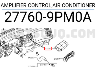 Nissan 277609PM0A AMPLIFIER CONTROL,AIR CONDITIONER