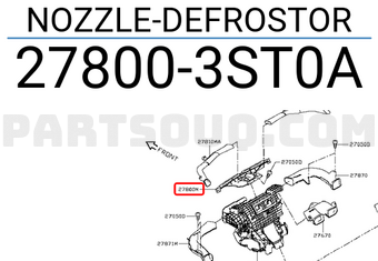 Nissan 278003ST0A NOZZLE-DEFROSTOR