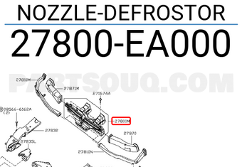 Nissan 27800EA000 NOZZLE-DEFROSTOR