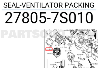 Nissan 278057S010 SEAL-VENTILATOR PACKING