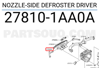 Nissan 278101AA0A NOZZLE-SIDE DEFROSTER DRIVER