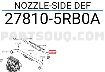 Nissan 278105RB0A NOZZLE-SIDE DEF