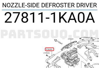Nissan 278111KA0A NOZZLE-SIDE DEFROSTER DRIVER
