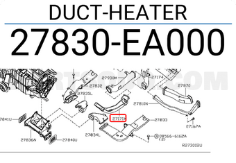 Nissan 27830EA000 DUCT-HEATER