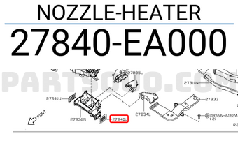 Nissan 27840EA000 NOZZLE-HEATER