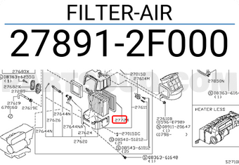Nissan 278912F000 FILTER-AIR