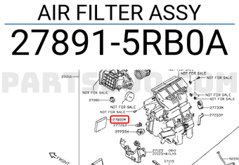 Nissan 278915RB0A AIR FILTER ASSY
