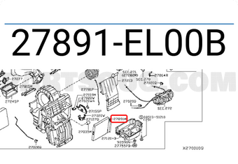 Nissan 27891EL00B AIR FILTER ASSY