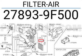 Nissan 278939F500 FILTER-AIR
