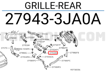 Nissan 279433JA0A GRILLE-REAR