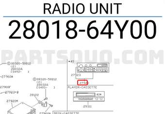 Nissan 2801864Y00 RADIO UNIT