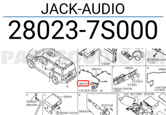 Nissan 280237S000 JACK-AUDIO
