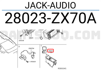 Nissan 28023ZX70A JACK-AUDIO