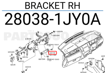 Nissan 280381JY0A BRACKET RH