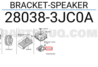 Nissan 280383JC0A BRACKET-SPEAKER