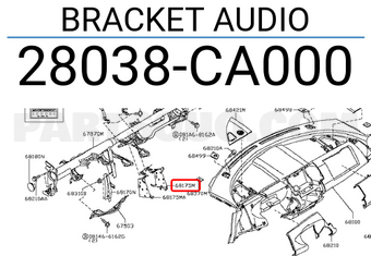 Nissan 28038CA000 BRACKET AUDIO